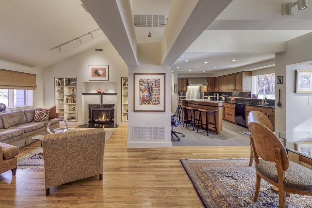 37 Beverly Road Arlington, MA 02474 - Photo 11 of 42 a living room with furniture and a fireplace
