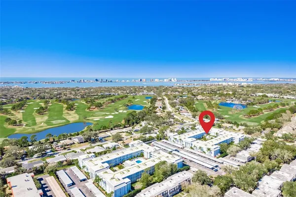 a view of city with ocean view