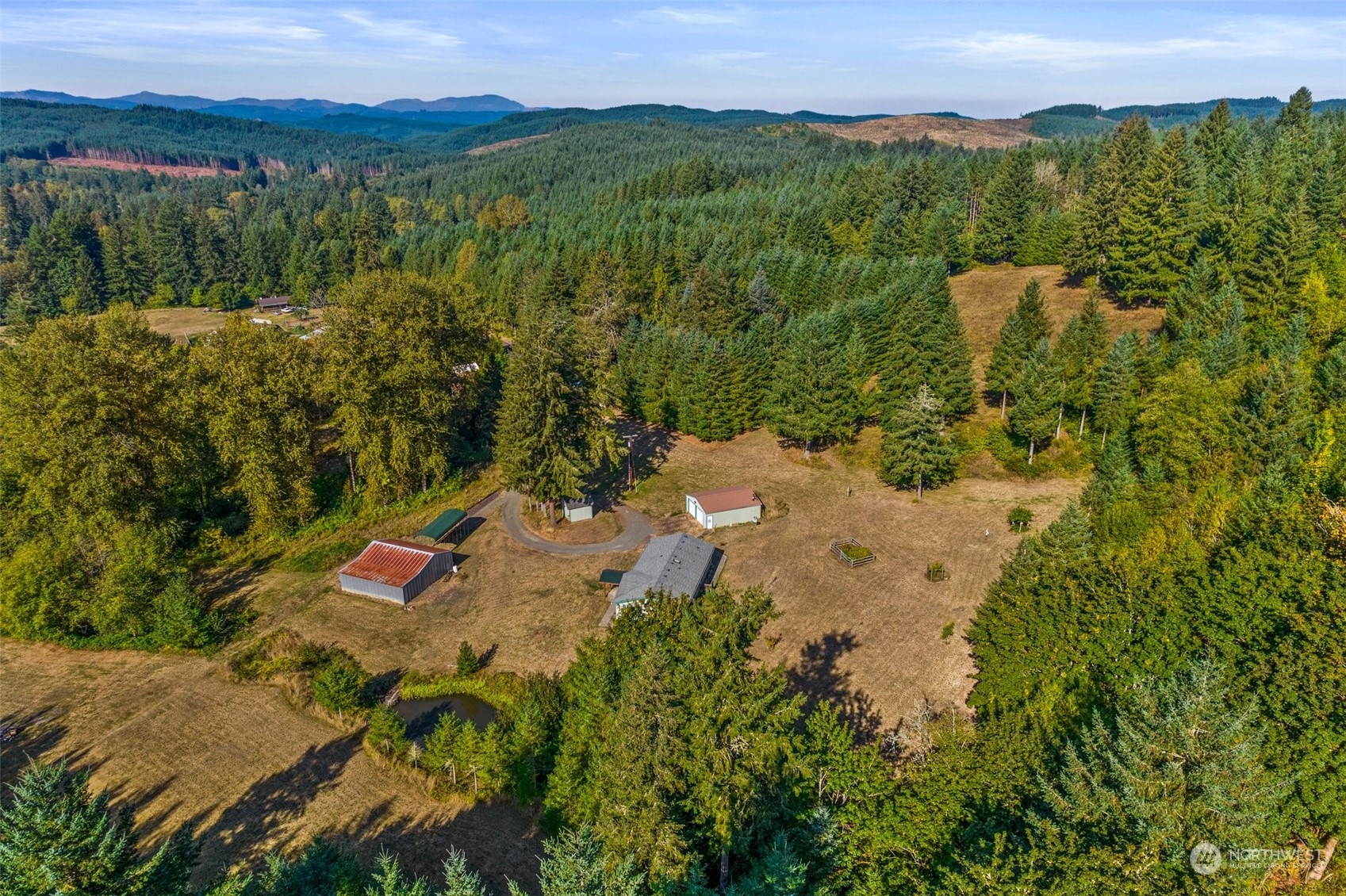 144 Aumick Road Winlock, WA 98596 - Photo 30 of 35 an aerial view of a houses with a yard