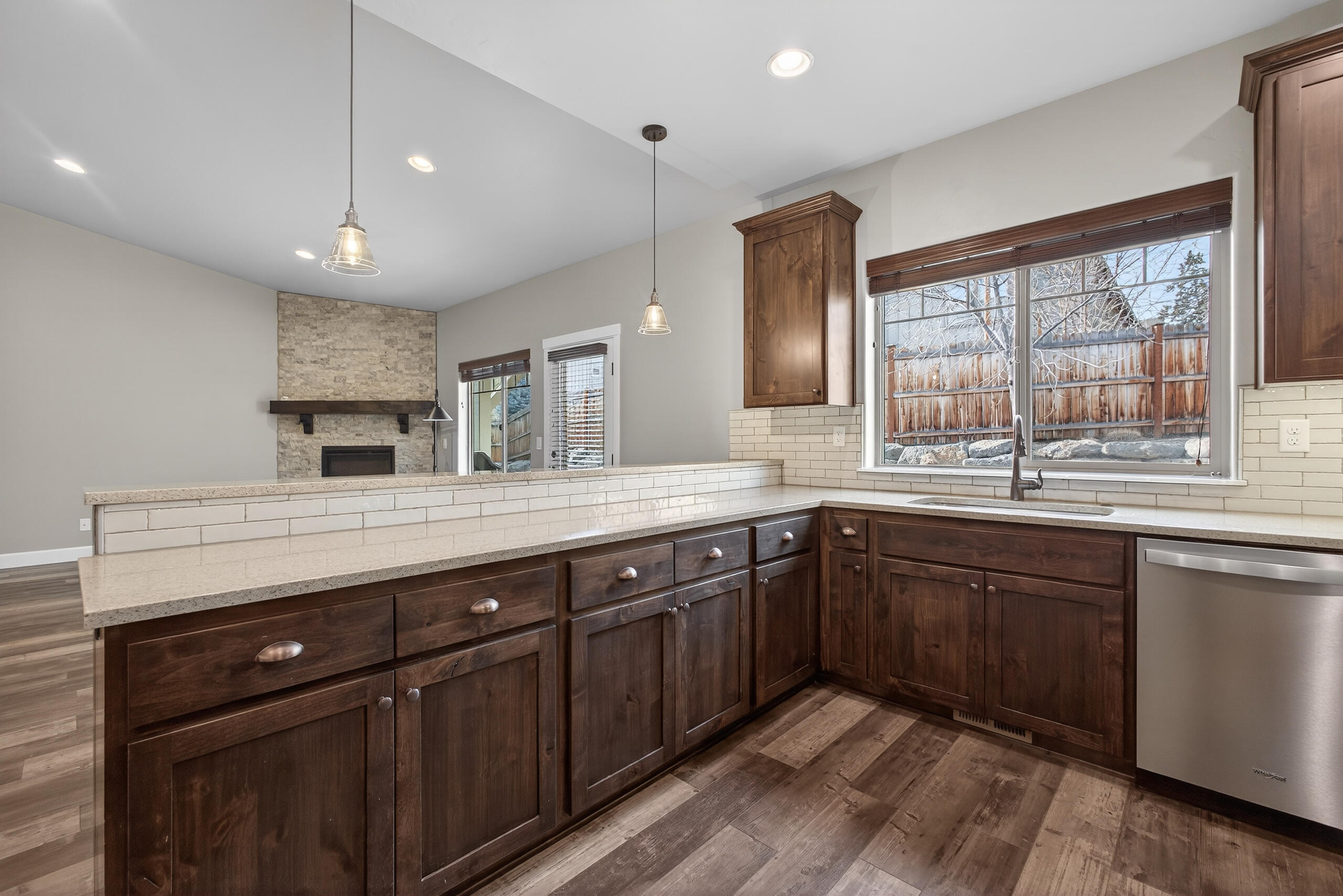 2793 Southwest 33rd Street Redmond, OR 97756 - Photo 15 of 44 a spacious bathroom with a granite countertop sink and a large mirror