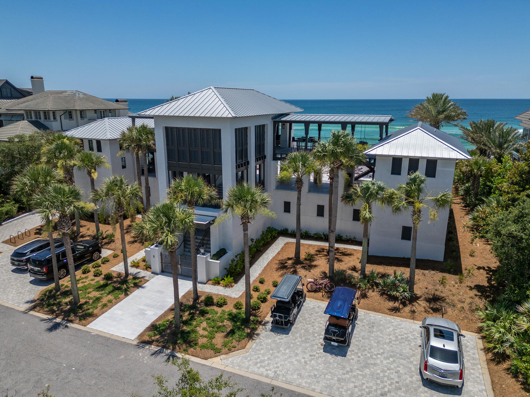 201 West Bermuda Drive Santa Rosa Beach, FL 32459 - Photo 124 of 146 a front view of a house with yard and outdoor seating