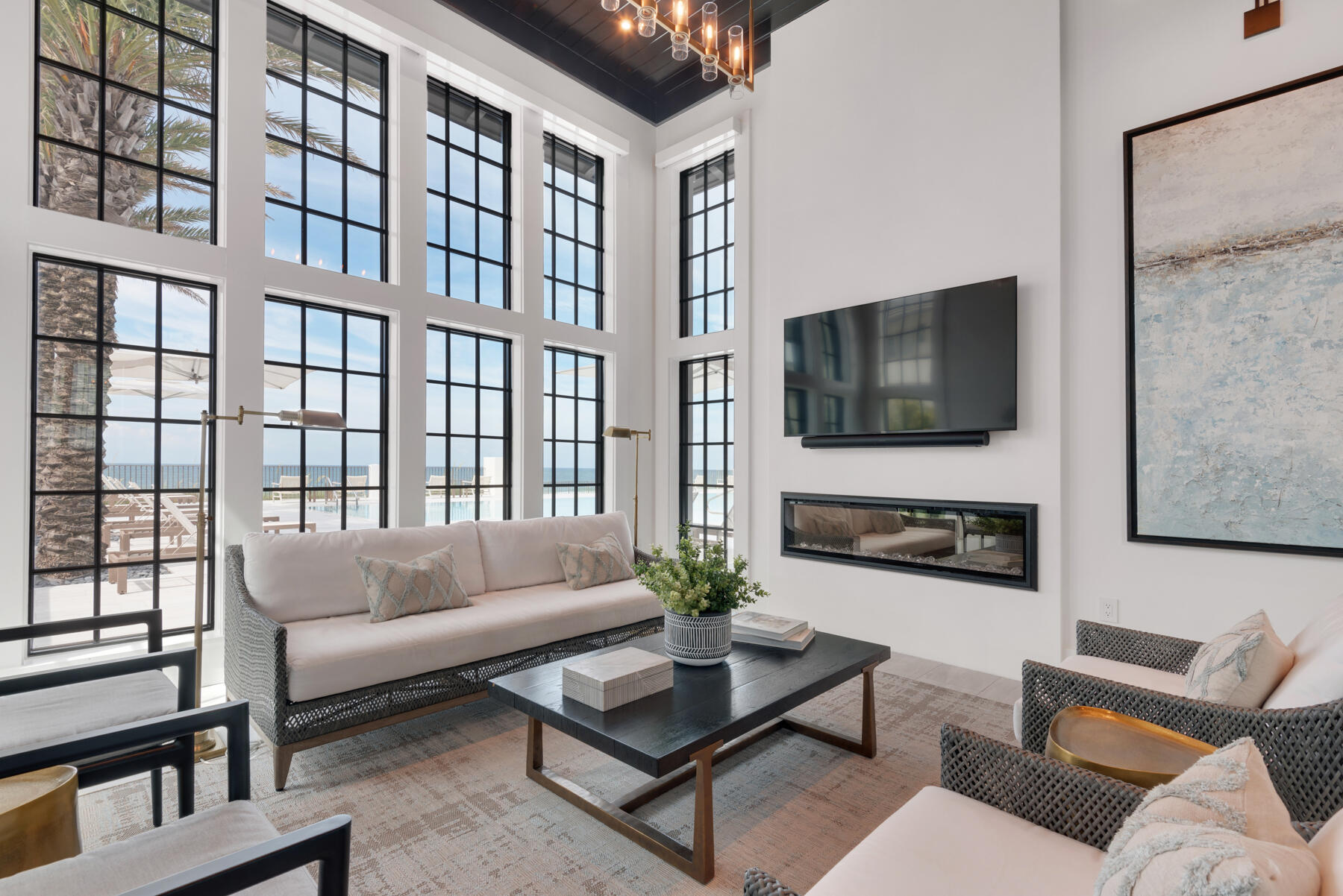 201 West Bermuda Drive Santa Rosa Beach, FL 32459 - Photo 134 of 146 a living room with furniture and a flat screen tv