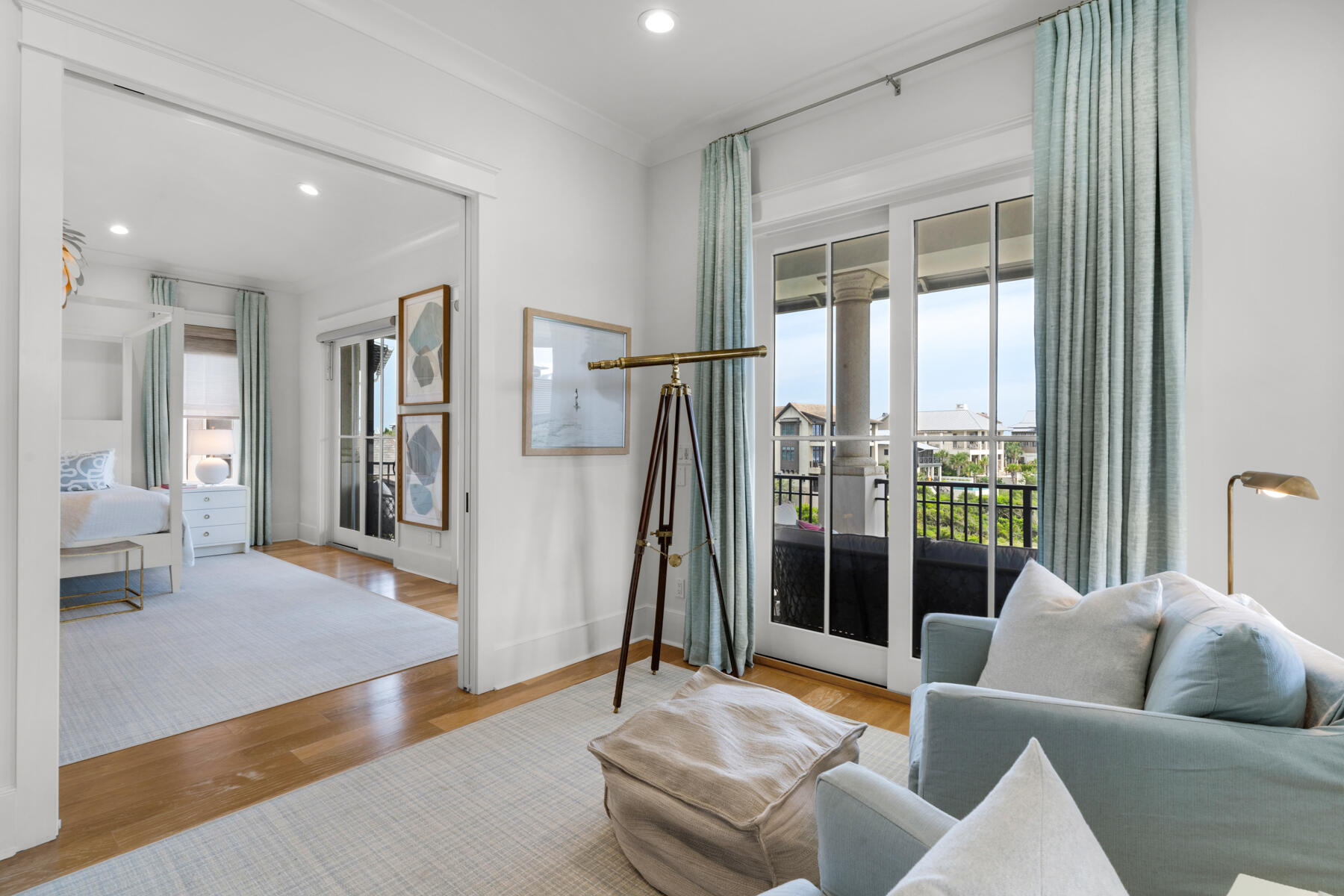 201 West Bermuda Drive Santa Rosa Beach, FL 32459 - Photo 32 of 146 a living room with furniture and a floor to ceiling window