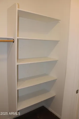 a close view of closet