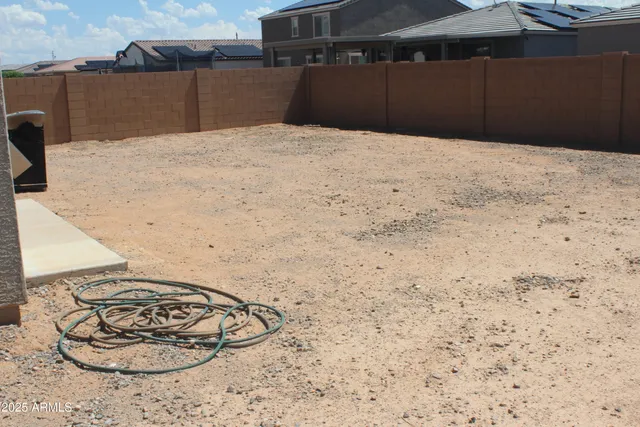 a backyard of a house