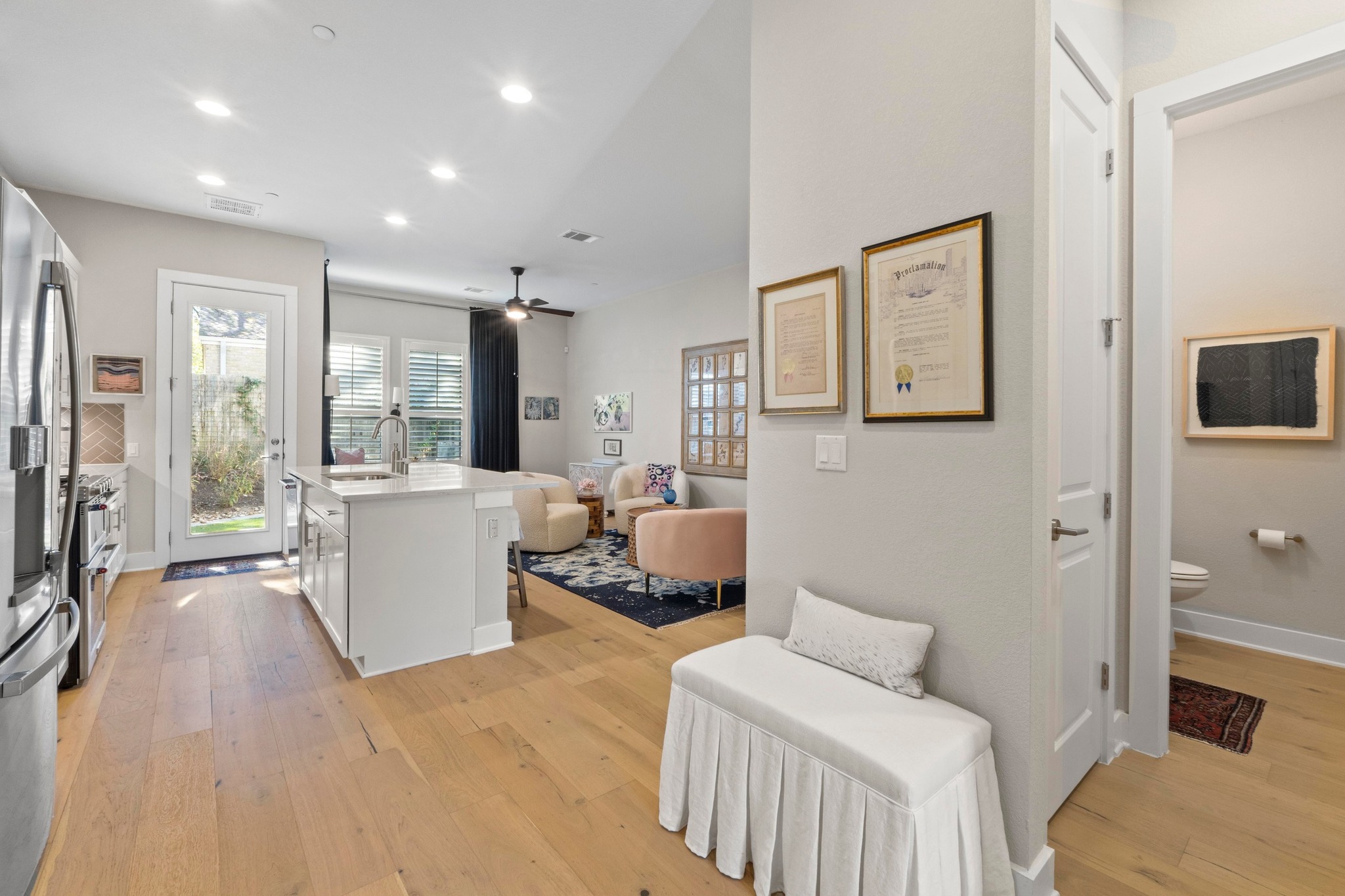 4323 Spicewood Springs Road, Unit 6 Austin, TX 78759 - Photo 6 of 40 Hallway featuring recessed lighting and light wood-style floors