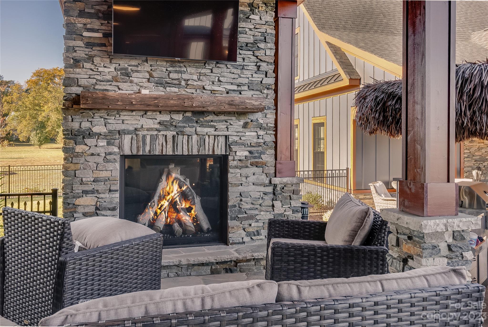 1416 Barbee Road Shelby, NC 28150 - Photo 19 of 41 a living room with furniture and a fireplace