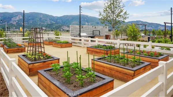 a outdoor view with a sitting space