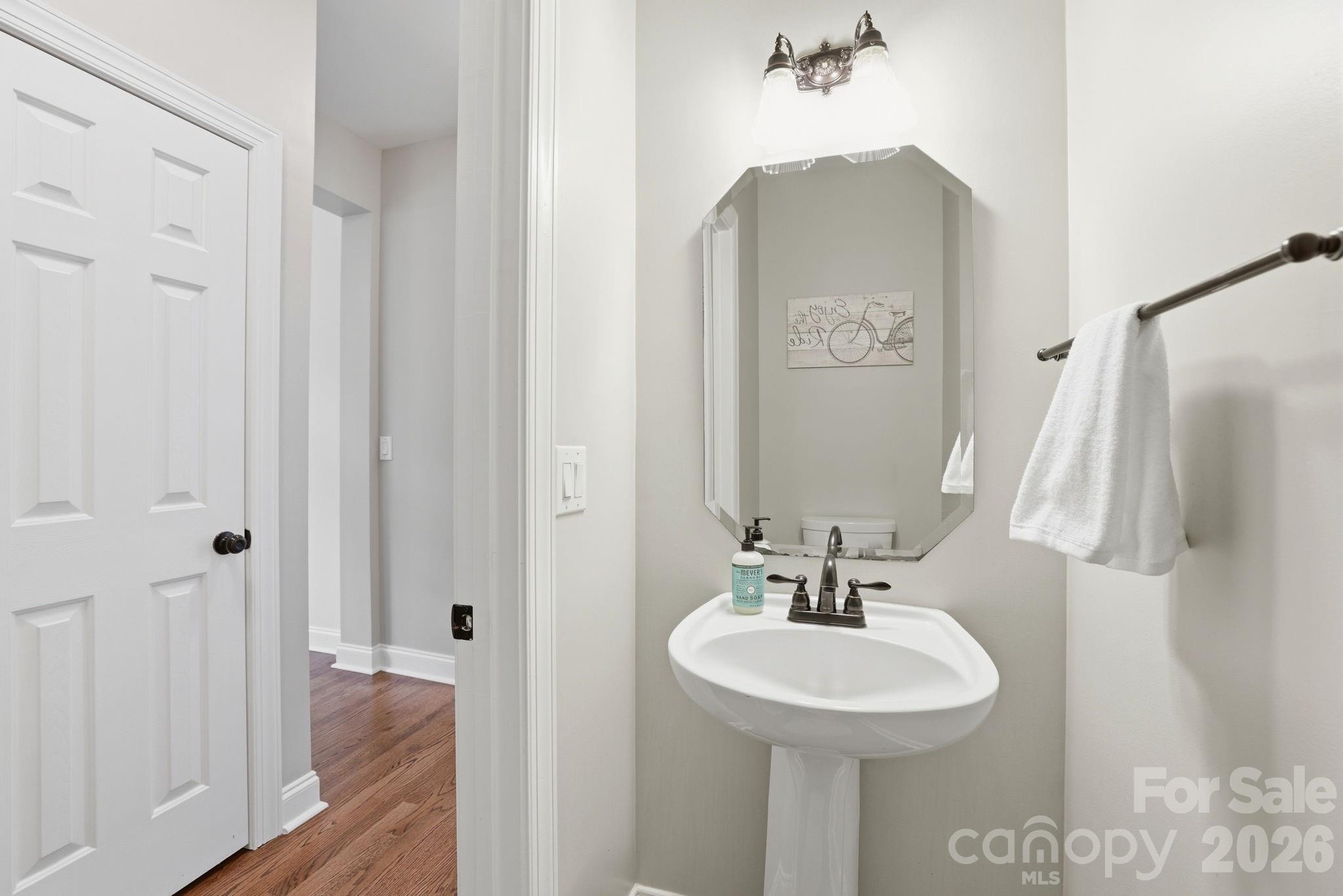 239 Sardis Pointe Road Matthews, NC 28105 - Photo 22 of 47 a bathroom with a sink and a mirror