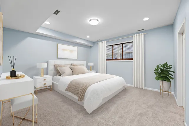 a view of kitchen with cabinets and counter space