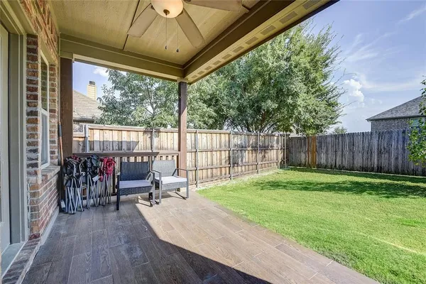 a view of outdoor space with seating