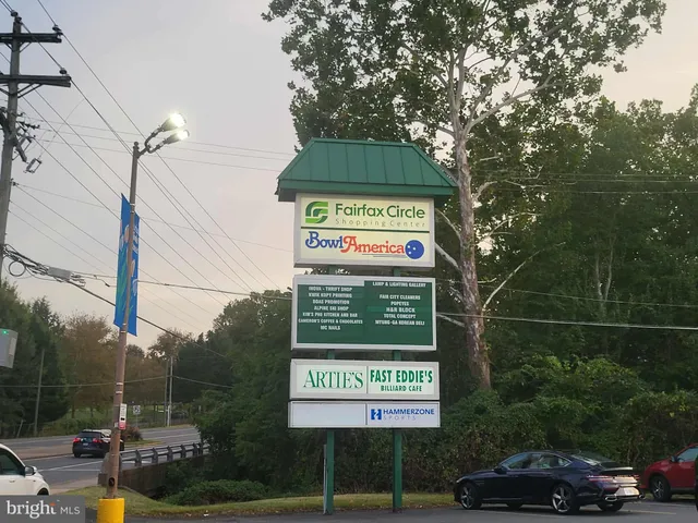 a view of a building with a street