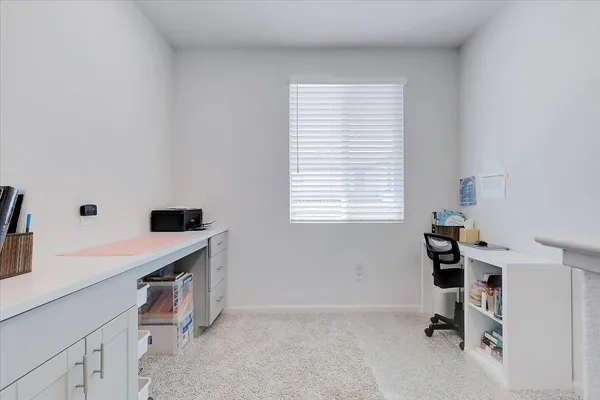 a view of workspace with a window