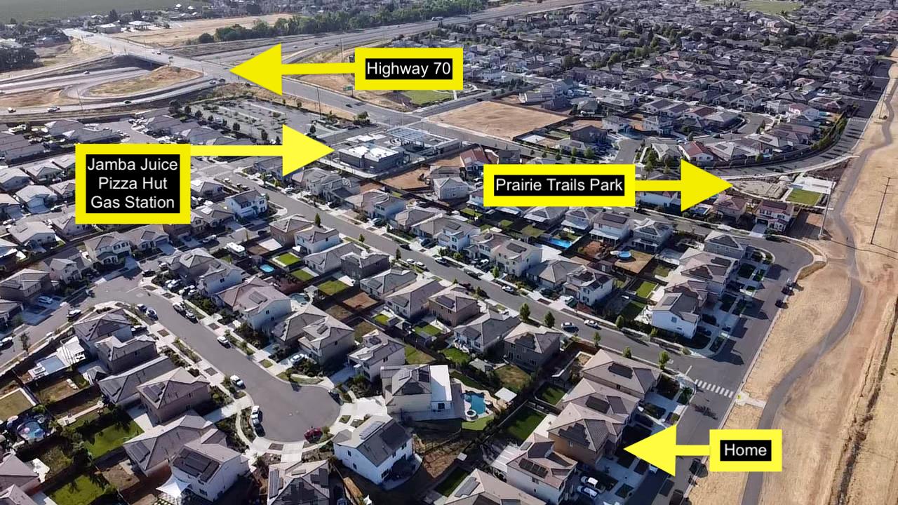 794 Berryessa Way Olivehurst, CA 95961 - Photo 39 of 40 an aerial view of a pool patio swimming pool and outdoor seating