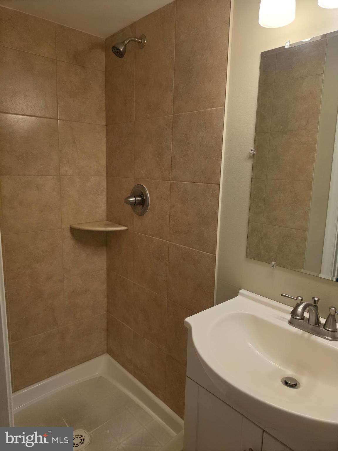 2028 Hillenwood Road Baltimore, MD 21239 - Photo 17 of 18 a bathroom with a sink a shower and a mirror