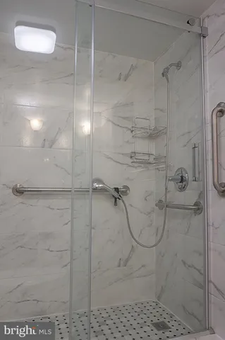 a view of a balcony with a door