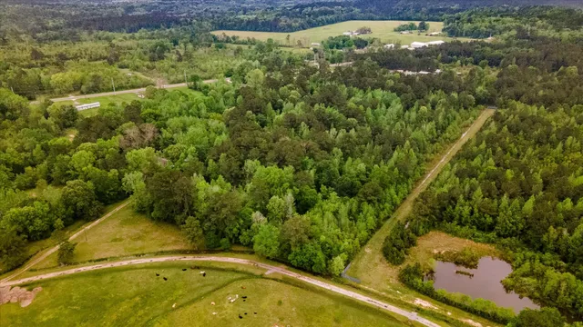 an aerial view of a houses