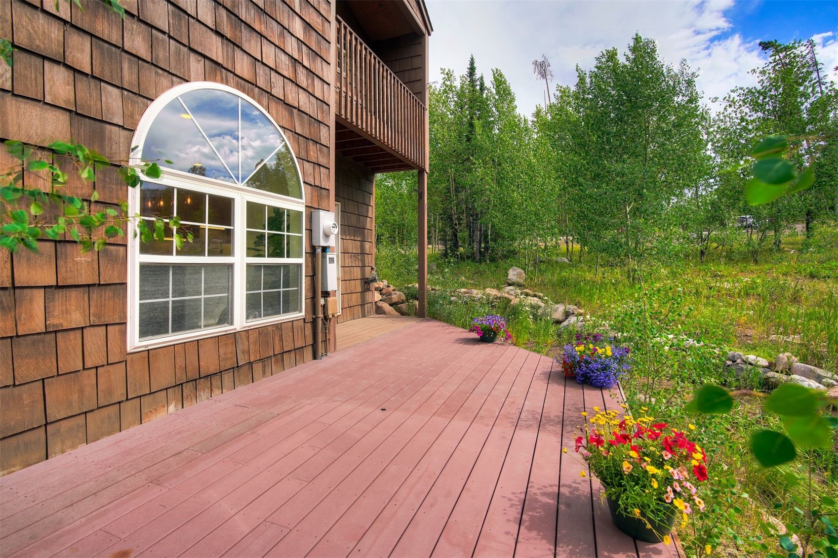 22 North Side Circle Silverthorne, CO 80498 - Photo 28 of 28 a view of a backyard with sitting area