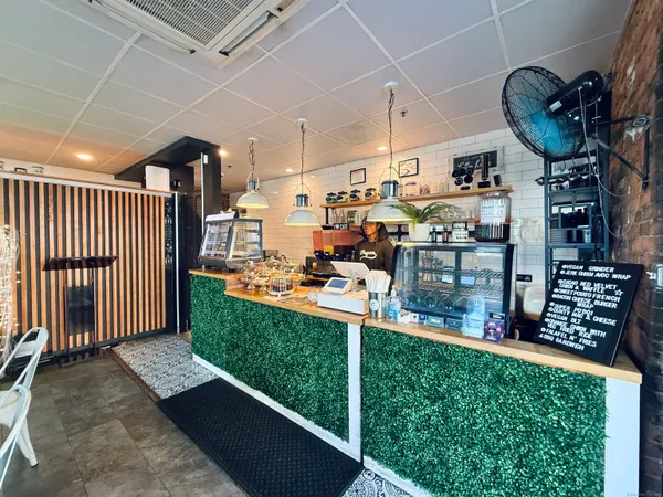 a view of a porch with a patio