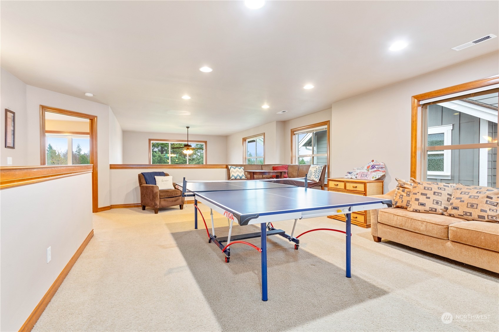 8864 Depot Road, Unit B Lynden, WA 98264 - Photo 29 of 39 a living room with furniture a table and kitchen view