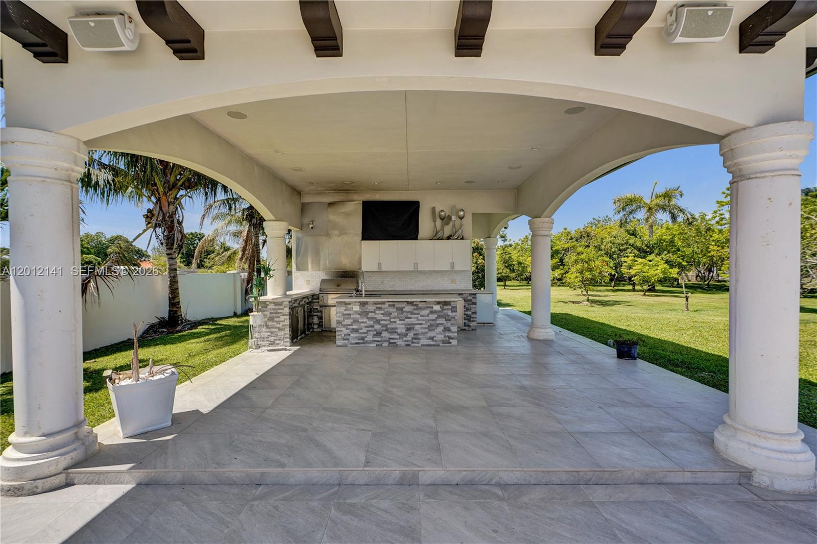 12401 Southwest 45th Street Miami, FL 33175 - Photo 63 of 79 Pool Cabana w/Full Bath/summer Kitchen