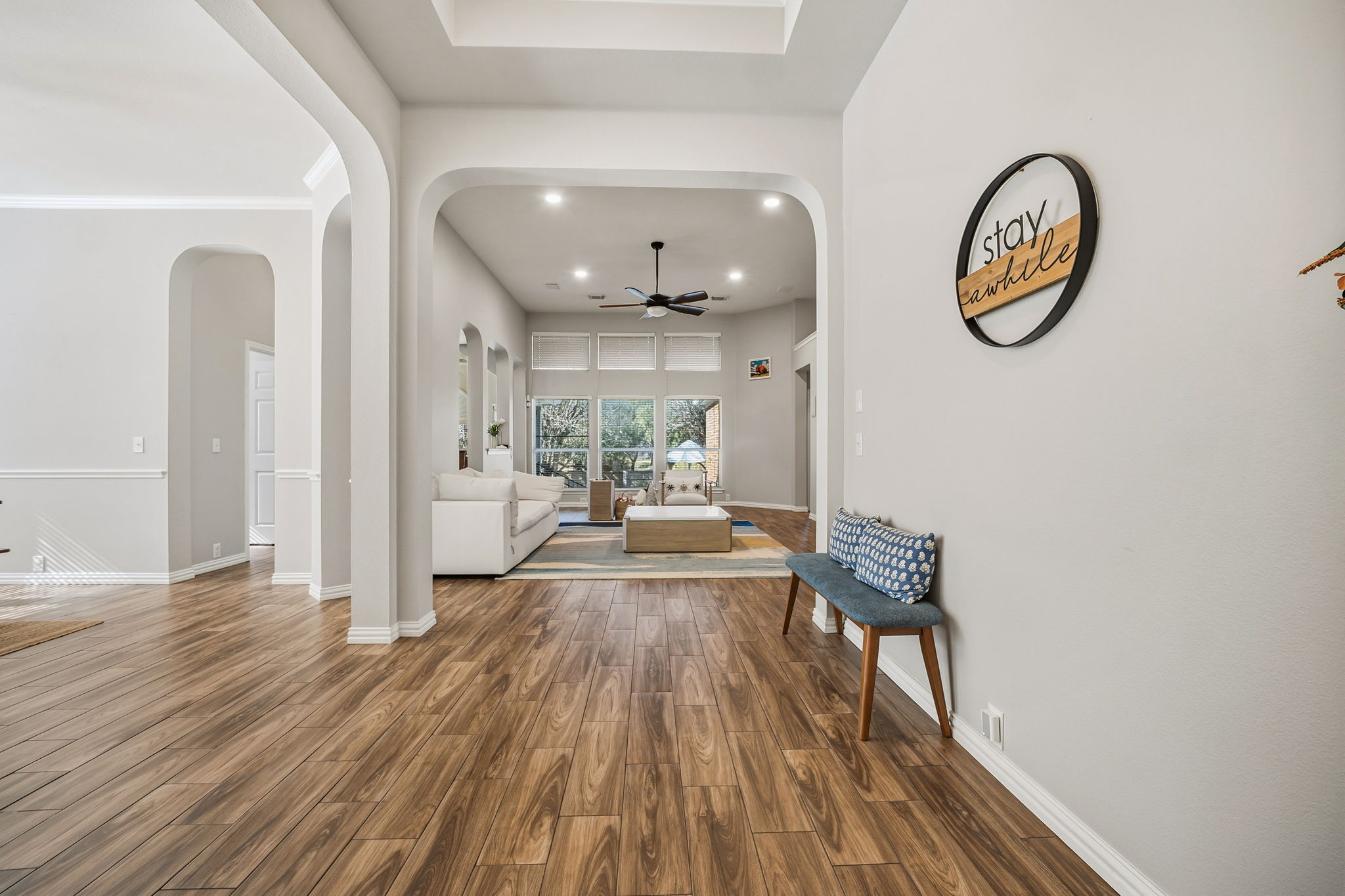 2112 Bandera Path Round Rock, TX 78665 - Photo 22 of 34 a very nice looking room with wooden floor and a potted plant