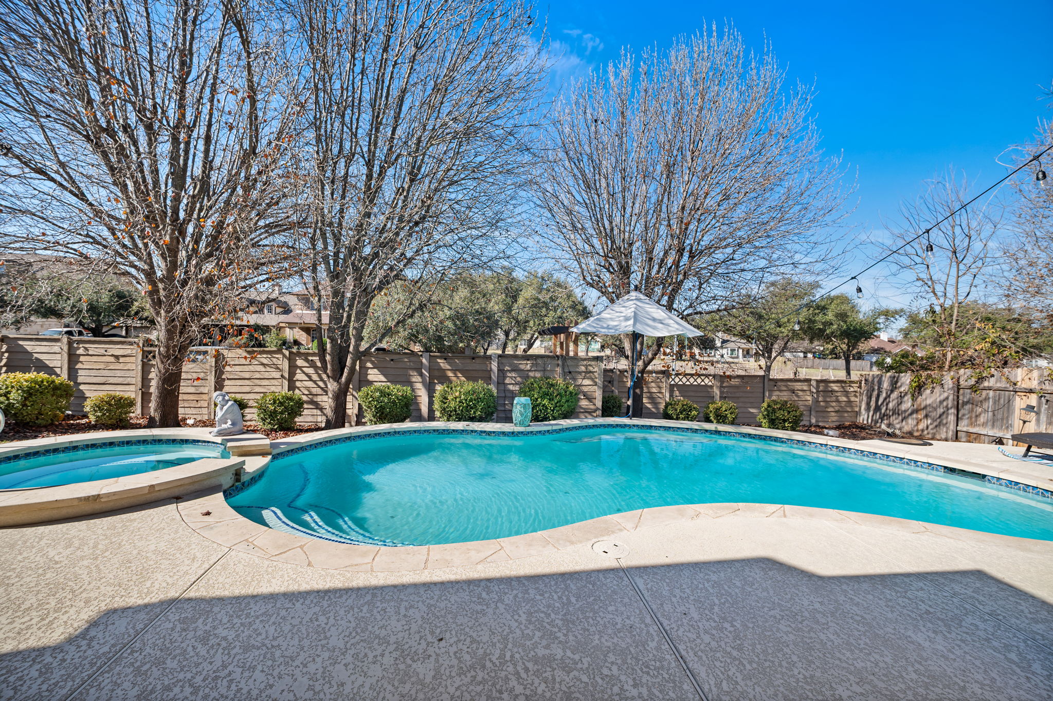 2112 Bandera Path Round Rock, TX 78665 - Photo 30 of 34 a view of yard with swimming pool and green space