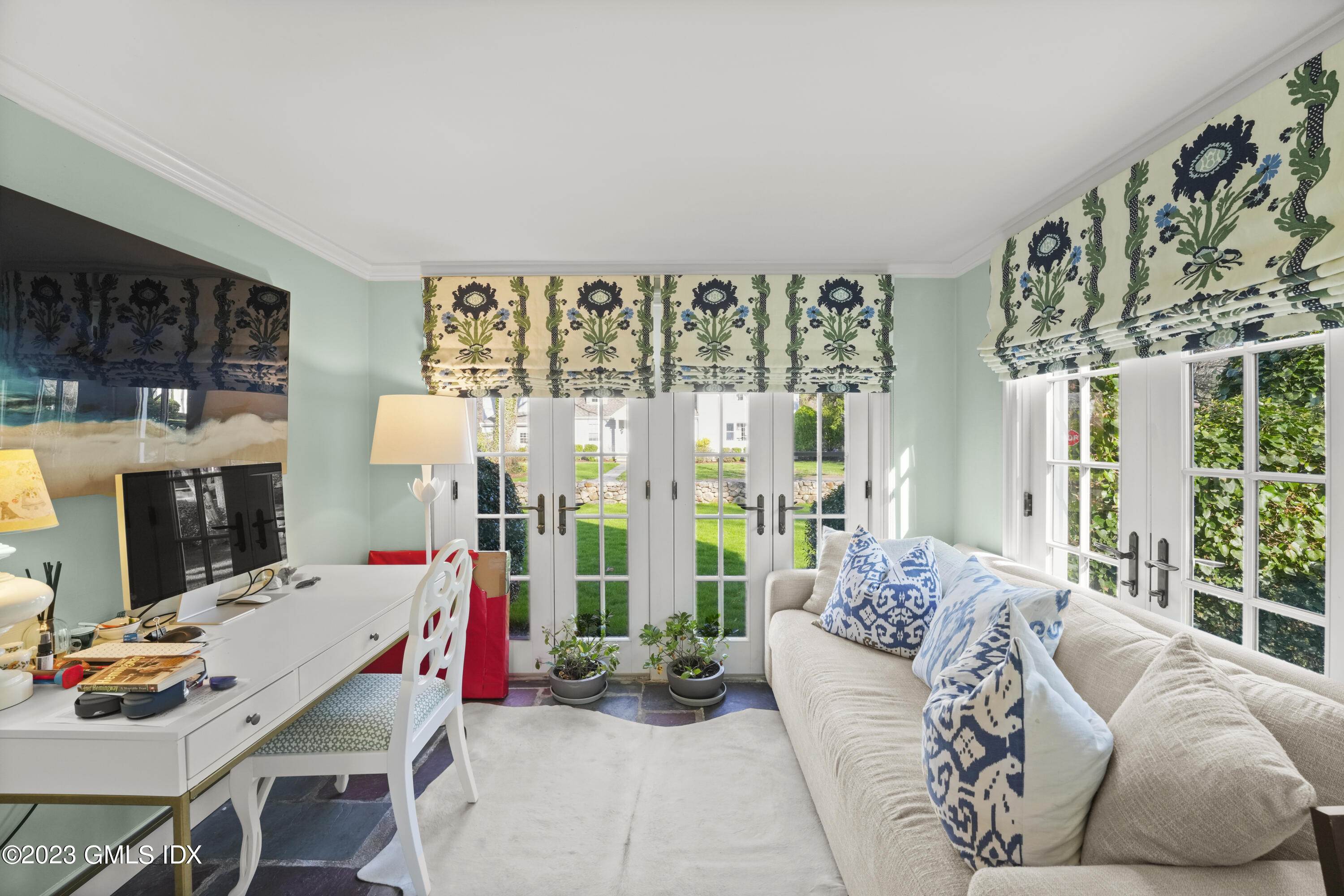 46 Terrace Avenue Riverside, CT 06878 - Photo 4 of 17 a living room with furniture and a floor to ceiling window