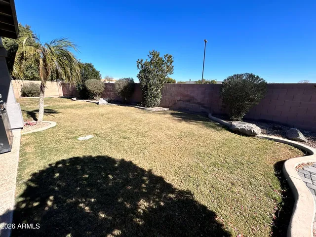 a view of a backyard