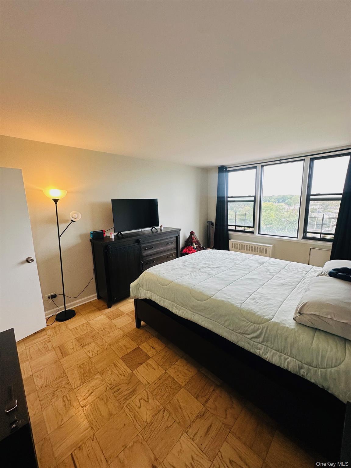 3121 Middletown Road, Unit 6H Bronx, NY 10461 - Photo 18 of 24 a bedroom with a large bed and a tv