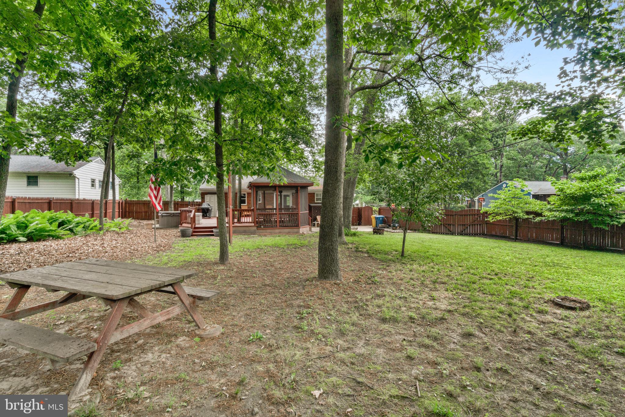 815 Lucky Road Severn, MD 21144 - Photo 31 of 40 Picnic table area at rear of yeard