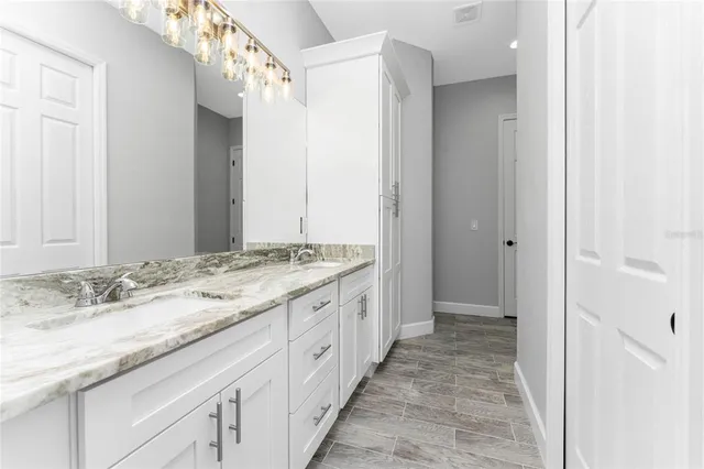 a view of a big room with a large window