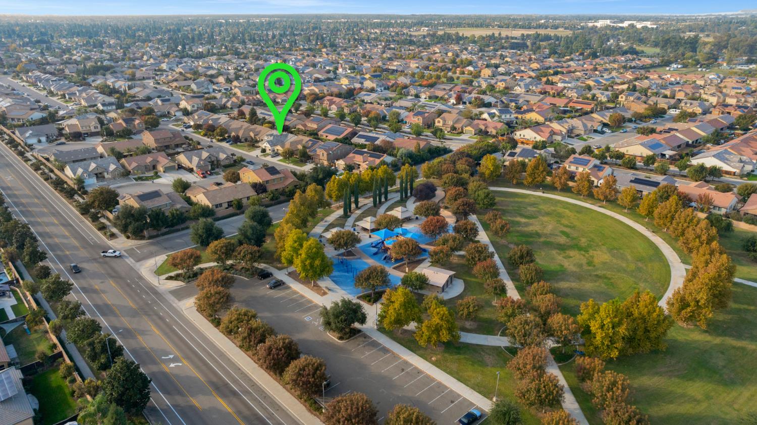 3267 Portals Avenue Clovis, CA 93619 - Photo 8 of 69 an aerial view of residential houses with outdoor space