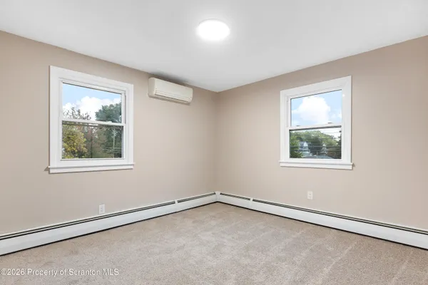 an empty room with a window