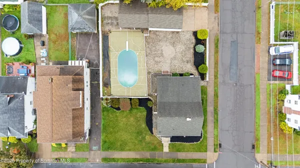 aerial view of a house