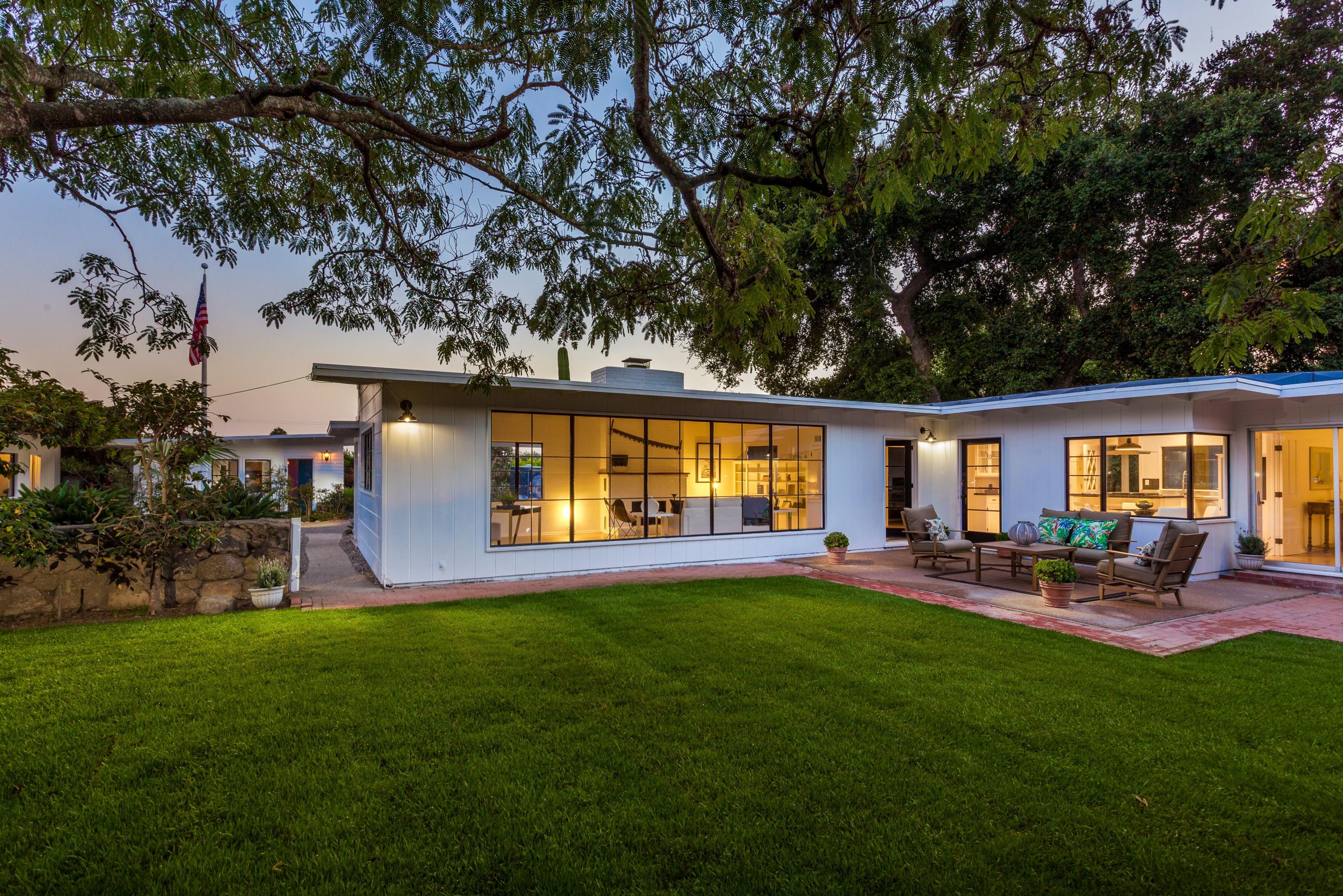 696 Romero Canyon Road Montecito, CA 93108 - Photo 17 of 26 Backyard at twilght
