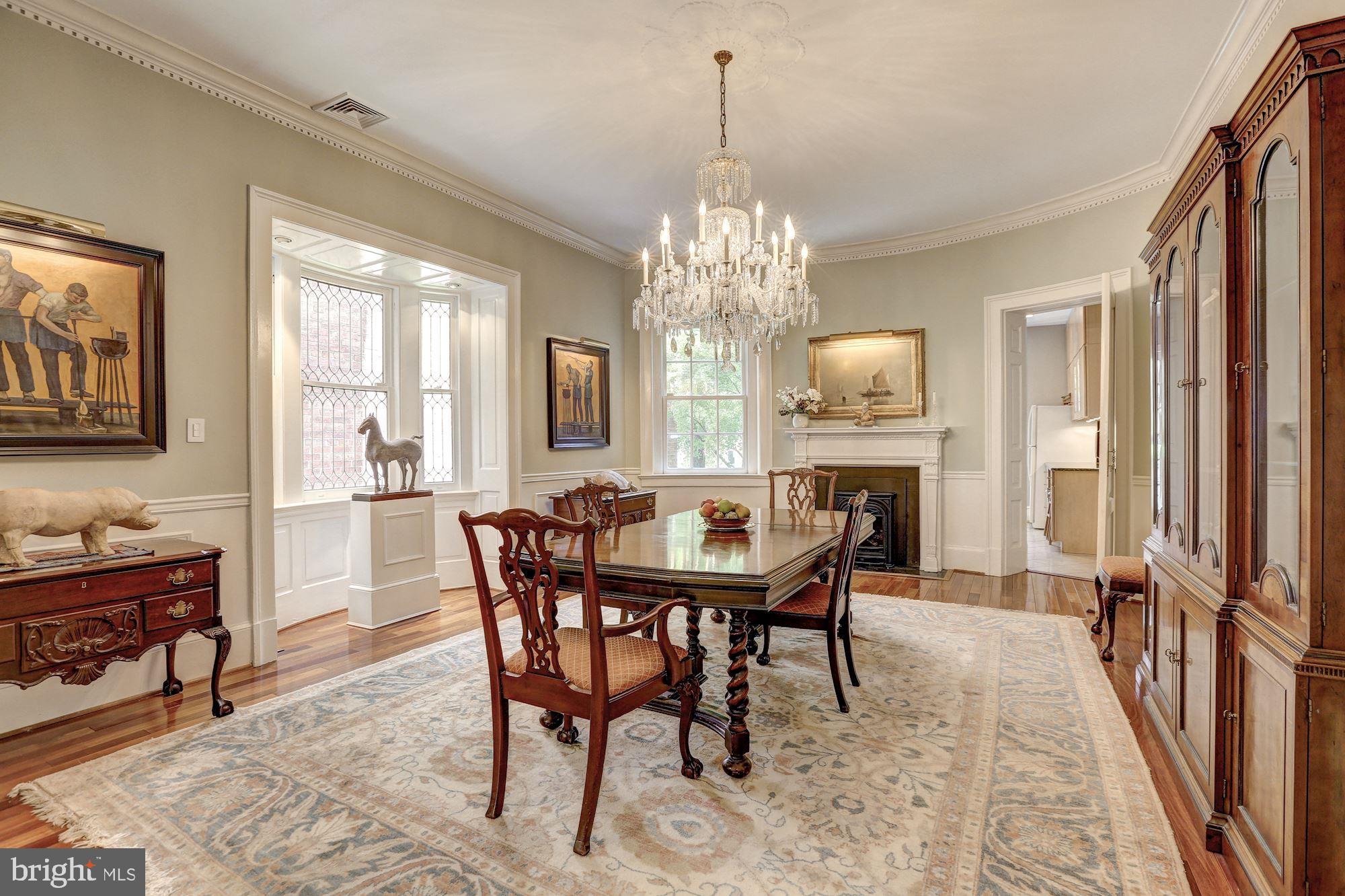 2110 Bancroft Place Northwest Washington, DC 20008 - Photo 8 of 27 Formal dining rm w/ leaded glass bow window