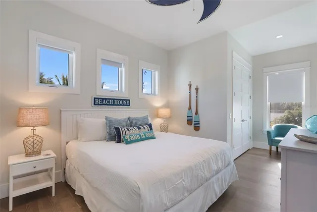 a view of a garden with a slide