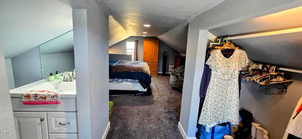 a view of living room and bedroom