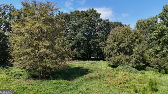 a view of a lake with a city