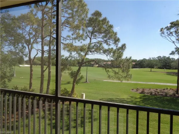 a view of a balcony with an outdoor space