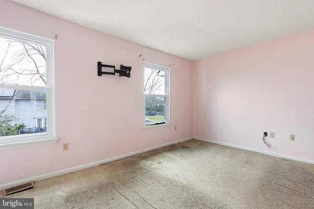 an empty room with a window