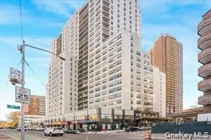 a view of a tall building