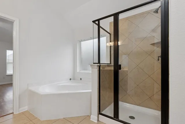 a bathroom with a shower and a sink