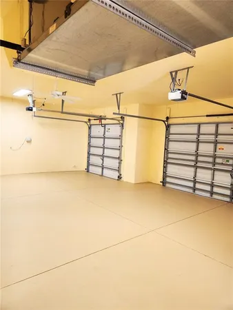 a view of a garage