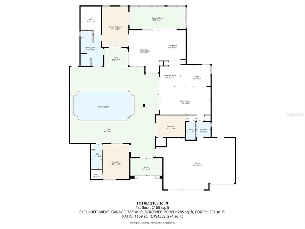 7190 Raymond Place Spring Hill, FL 34607 - Photo 41 of 41 a picture of floor plan