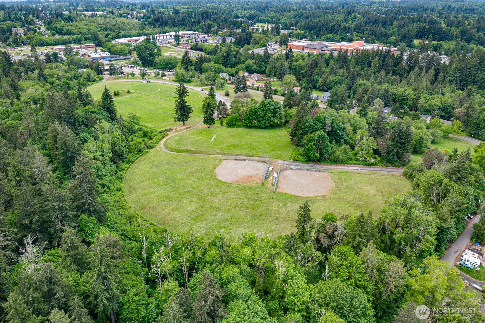 123 East 4th Street Port Orchard, WA 98366 - Photo 16 of 16 an aerial view of a houses with outdoor space and street view
