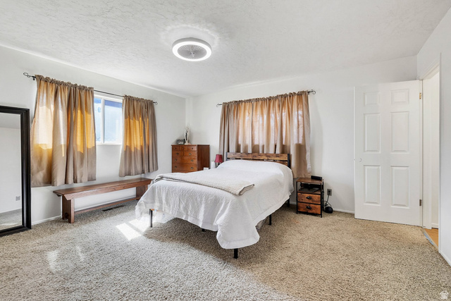 3334 Ute Road St. George, UT 84790 - Photo 19 of 40 Bedroom with a textured ceiling and light carpet