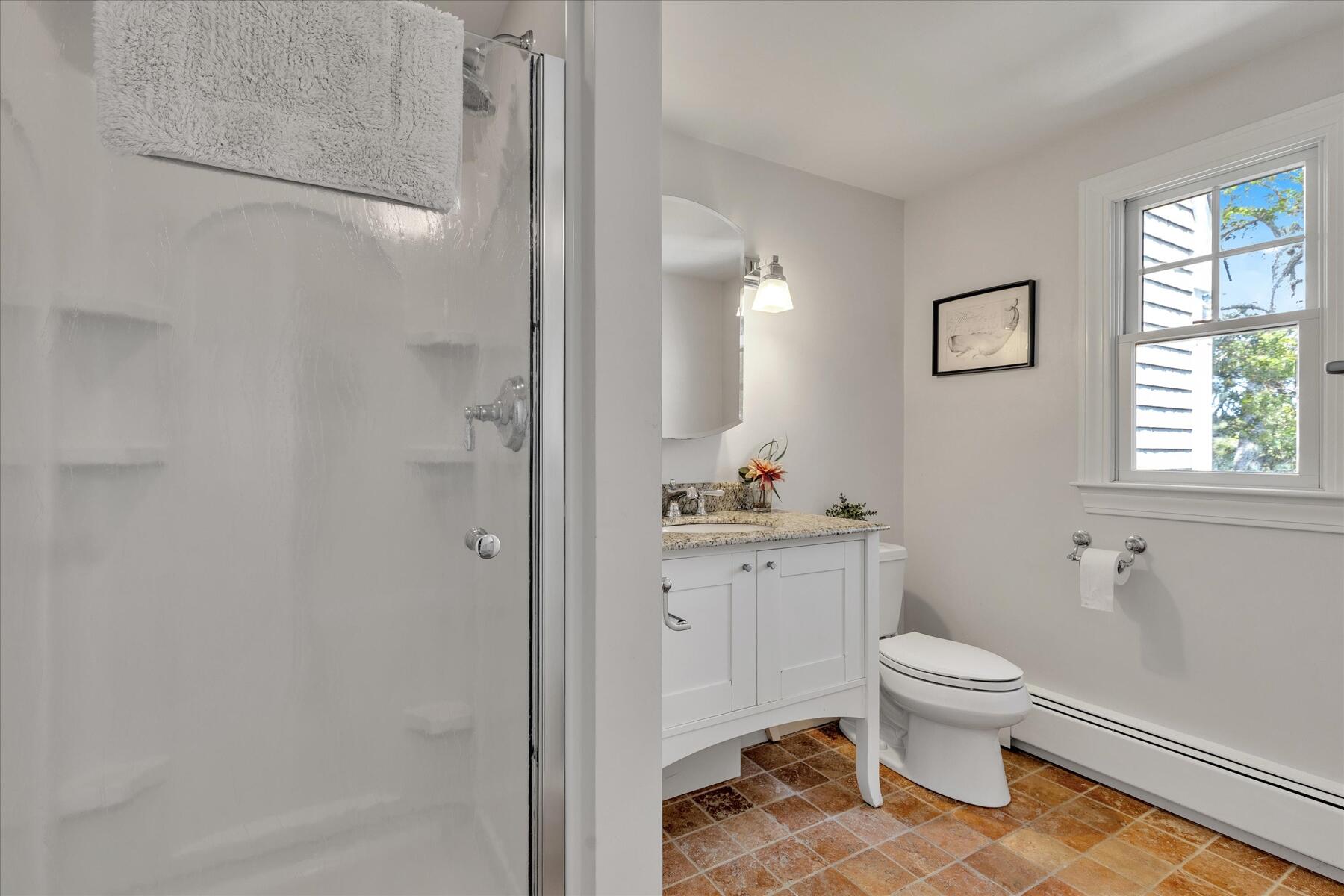194 John Joseph Road Harwich, MA 02645 - Photo 29 of 87 a bathroom with a toilet sink and a shower