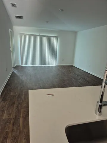 an empty room with a window